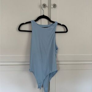 Zara baby blue halter bodysuit
